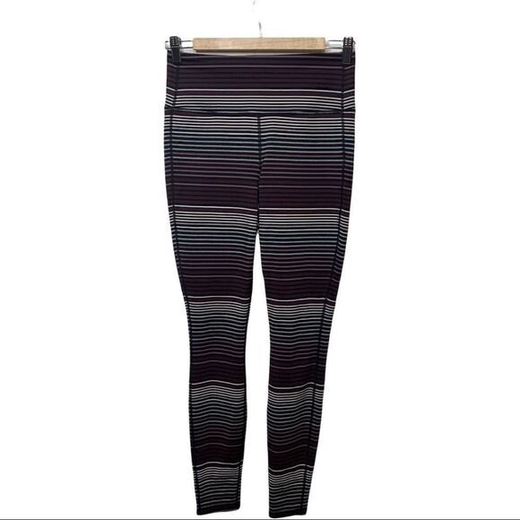 ATHLETA Chaturanga Expanse Stripe Colorblock High Rise Tight Yoga Small - Picture 2 of 9